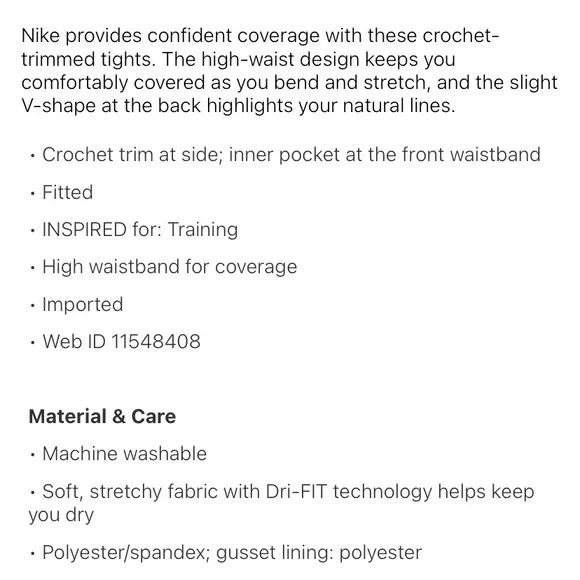 NWT!! Nike Yoga pant, size x-small - Picture 3 of 8